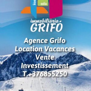 Agence IMMO GRIFO Vacances Soldeu El Tarter Pas de la Casa Depuis 1972 Spécialiste de la location et vente d'appartements de vacances au Pas de La Case, ImmoGrifo vous offre de nombreux avantages et services.